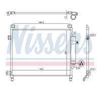 Condensatore Aria Condizionata Con Essicatore per Nissan Note E12