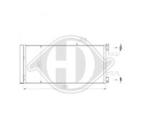 Condensatore Aria Condizionata Con Essicatore per Renault Trafic III Autobus Jg