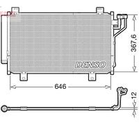 Condensatore aria condizionata DENSO DCN44012 per MAZDA 3 (BM, BN) 2.2 2013-2019