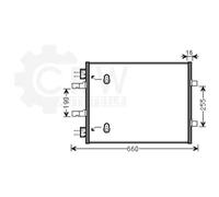 Condensatore Aria Condizionata Essiccatore per Opel Renault Trafic Autobus II El