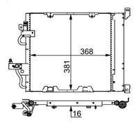 Condensatore aria condizionata MAHLE AC 376 000S per ASTRA H (A04) 1.3 2005-2010