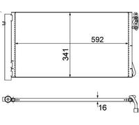 Condensatore aria condizionata MAHLE AC 414 001S per BMW 3 (E90) 3 2006-2011