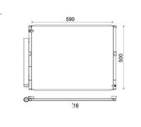Condensatore aria condizionata MAHLE AC 836 000S per LAND CRUISER PRADO 3 2004-