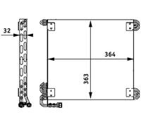 Condensatore Aria Condizionata MAHLE per Mercedes