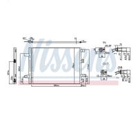 Condensatore, impianto di climatizzazione NISSENS 941194