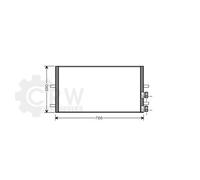 Condensatore radiatore climatizzazione FDA5407 AVA QUALITY COOLING per FORD