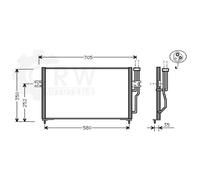 Condensatore Aria Condizionata per Mitsubishi Volvo Carisma S40 I Vs