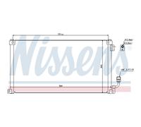 Condensatore radiatore climatizzazione R 134a 94599 NISSENS per CITROËN PEUGEOT