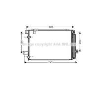 Ava Cond. Toyota Avensis 2.0 D4D 05- Toa5409D