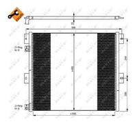 Condensatore Aria condizionata Radiatore clima Alluminio EASY FIT