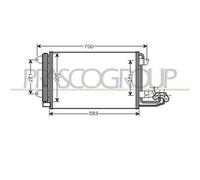 PRASCO AD320C001 Condensatore climatizzatore