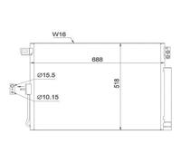 CONDENSATORE CHRYS COMPATIBILE CON JEEP GR. CHEROKEE11/2010