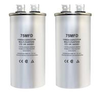 Condensatore circolare CBB65, 450VAC 6 uf/MFD 50/60Hz, condensatore ad avvio circolare, molto adatto per aria condizionata, condensatore ventola, ecc. (6 uf, 2)