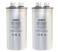 Condensatore circolare CBB65, 450VAC 6 uf/MFD 50/60Hz, condensatore ad avvio circolare, molto adatto per aria condizionata, condensatore ventola, ecc. (6 uf, 2)
