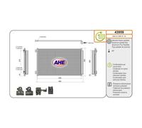 Condensatore Clima Adatto per FIAT 500 Panda e LANCIA Ypsilon 1.0 Ibrida (AHE)