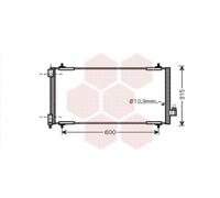 Condensatore, Climatizzatore 40005301 VAN WEZEL per PEUGEOT CITROËN