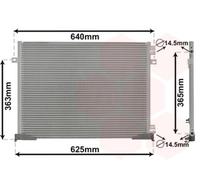 Condensatore, Climatizzatore 43005339 VAN WEZEL per RENAULT OPEL NISSAN