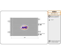 Condensatore, Climatizzatore 43921 AHE per MERCEDES-BENZ