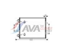 Condensatore, Climatizzatore AVA COOLING OL5480 per VIVARO A Autobus 2 2006-2014