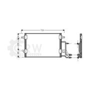 Condensatore Climatizzatore AVA QUALITY COOLING AI5140 Per Audi A4 VW Passat