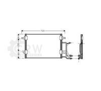 Condensatore Climatizzatore AVA QUALITY COOLING AI5176 Per Audi A6 Allroad