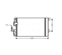 Condensatore, Climatizzatore AVA QUALITY COOLING OLA5390D per OPEL ASTRA 1.4