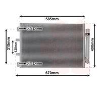 Condensatore climatizzatore con asciugatrice per Ford C-Max II Focus III 1.0 ...