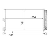 Condensatore Climatizzatore Con Disidratatore MAHLE Per LANCIA YPSILON (843_)