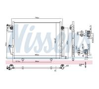 Condensatore Climatizzatore Con Essicatore Nissens per Mitsubishi Pajero IV V8_