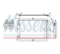 Condensatore Climatizzatore Con Essiccatore NISSENS Per Fiat 500 C 312