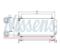 Condensatore Climatizzatore Con Essiccatore NISSENS Per Peugeot 807 E Citroën C8