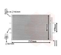 VAN WEZEL Condensatore Climatizzatore Per Ford Tourneo Custom Bus Transit FCD