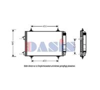 Condensatore Aria Condizionata Con Essicatore per Peugeot 307 3A/C 3H