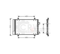 VAN WEZEL 09005230 Condensatore climatizzatore adatto per PEUGEOT 307 (3A/C) con