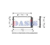 AKS Dasis Condensatore climatizzatore 372007N per Rover 75 RJ MG con essicatore