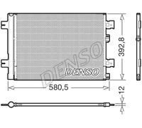 Condensatore, Climatizzatore DENSO DCN37005 per DACIA LOGAN 1.5 dCi (KS0W)