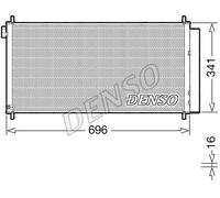 Denso Condensatore climatizzatore DCN50121 R134a per Toyota Auris 2012-2015
