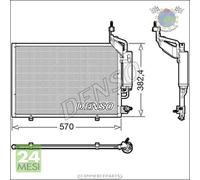 Condensatore climatizzatore Denso per FORD FIESTA #b6