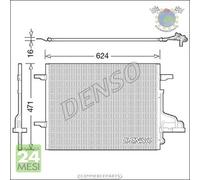 Condensatore climatizzatore Denso per FORD KUGA