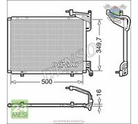 Condensatore climatizzatore Denso per FORD TRANSIT TOURNEO FIESTA B-MAX