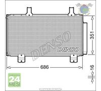 Condensatore climatizzatore Denso per HONDA ACCORD VIII
