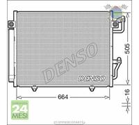 Condensatore climatizzatore Denso per MITSUBISHI PAJERO III