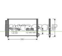 Condensatore Climatizzatore Prasco FT133C006 Aq per Fiat Lancia