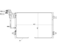Condensatore, Climatizzatore HART 605 747 per AUDI A4 1.9 TDI