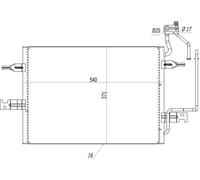 Condensatore, Climatizzatore HART 612 260 per OPEL MERIVA 1.6 (E75)
