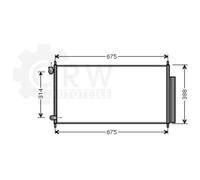 Condensatore Climatizzatore Klimacondensatore Per Honda Accord VIII Tourer