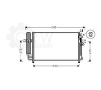 Condensatore Climatizzatore Klimacondensatore Per Hyundai Getz TB