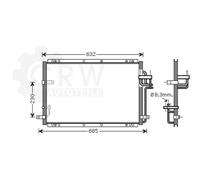 Condensatore Climatizzatore Klimacondensatore Per KIA Carens II FJ