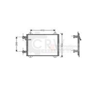Condensatore Climatizzatore Klimacooler 470X400X16 Per Audi A2 8Z0