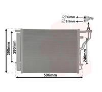 Condensatore Climatizzatore Klimacooler 485x390x16 Per KIA Optima